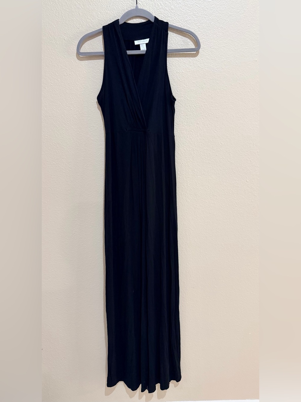 Motherhood Maternity Black Sleeveless V-Neck Maxi Dress Size S